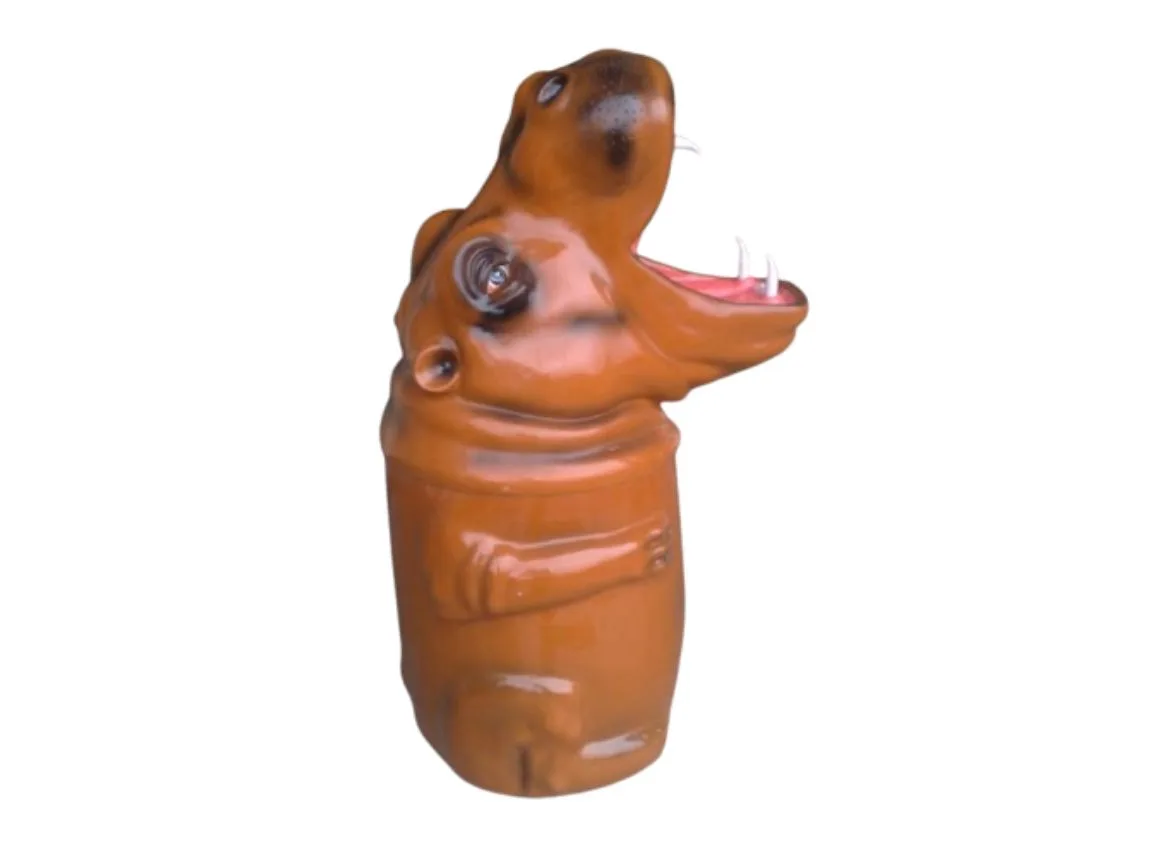 FRP Hippopotamus Dustbin