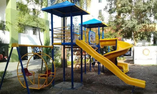 frp playground equipment in public park and outdoor space